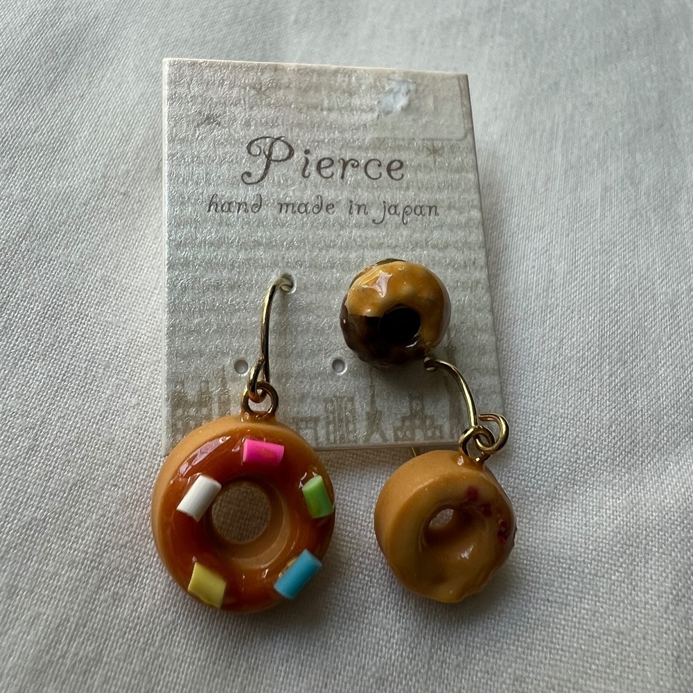 Novelty Donut earrings from Japan (3pc) - Never Worn
